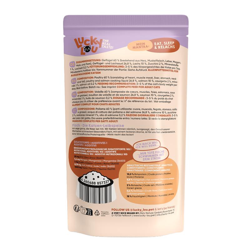 Lucky Lou LifeStage Adult Πουλερικά & Σολομός 125gr - Image 3
