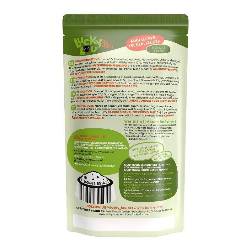 Lucky Lou LifeStage Adult Βοδινό & Αγριογούρουνο 125gr - Image 3