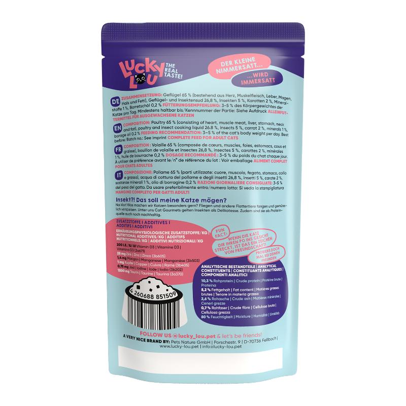 Lucky Lou LifeStage Adult Πουλερικά & Έντομα 125gr - Image 3
