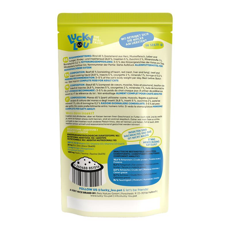 Lucky Lou LifeStage Adult Βοδινό & Έντομα 125gr - Image 3