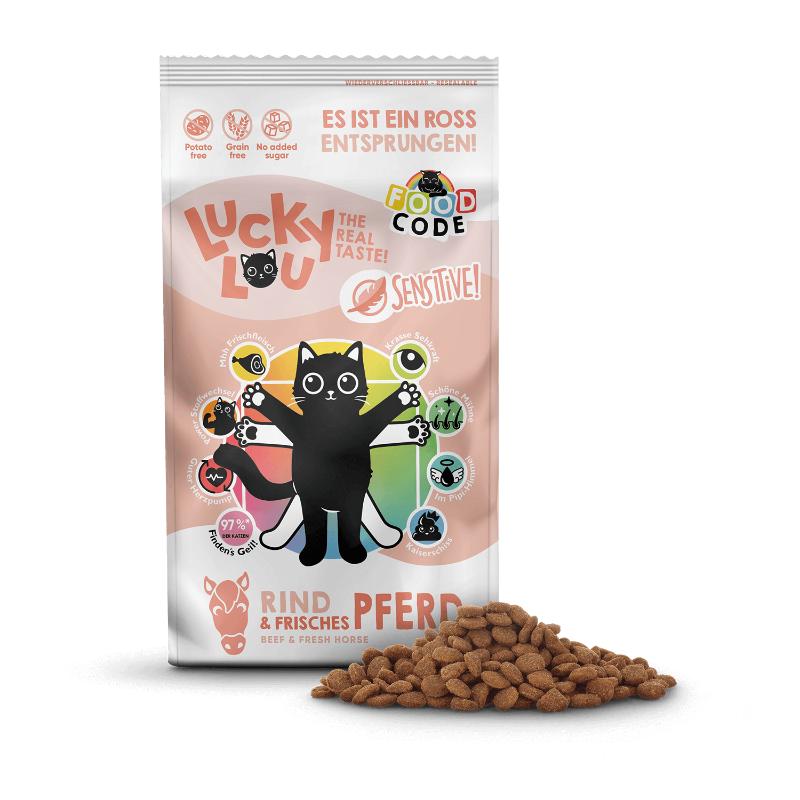 Lucky Lou Food Code Adult Sensitive Βοδινό & Φρέσκο Άλογο 340gr - Image 3