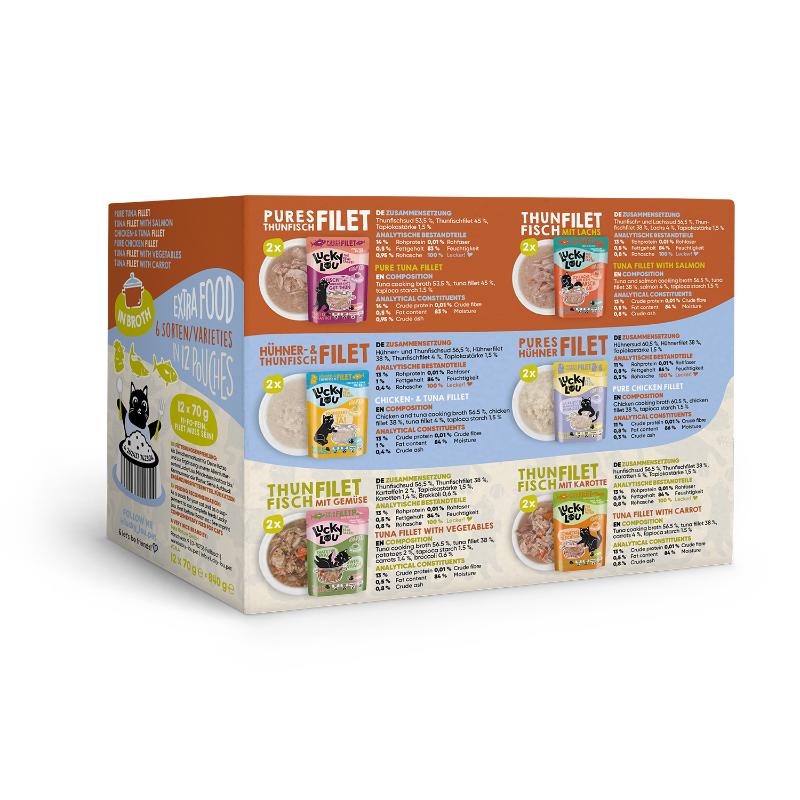 Lucky Lou ExtraFood Mix Box Σε Ζωμό 12x70gr - Image 4
