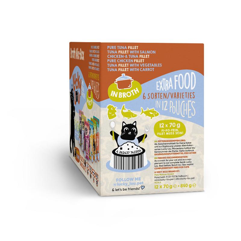 Lucky Lou ExtraFood Mix Box Σε Ζωμό 12x70gr - Image 3