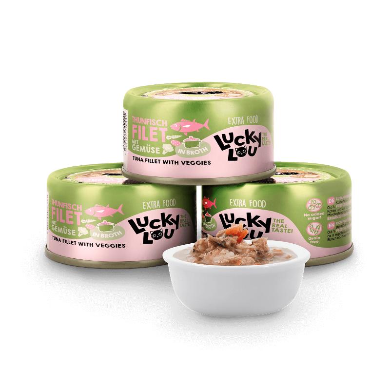 Lucky Lou ExtraFood Φιλέτο Τόνου με Λαχανικά σε Ζωμό 70gr - Image 4