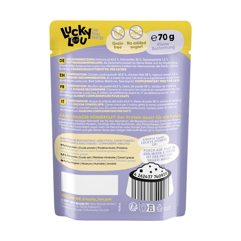 Lucky Lou ExtraFood Φιλέτο Κοτόπουλου σε Ζωμό 70gr - Image 3