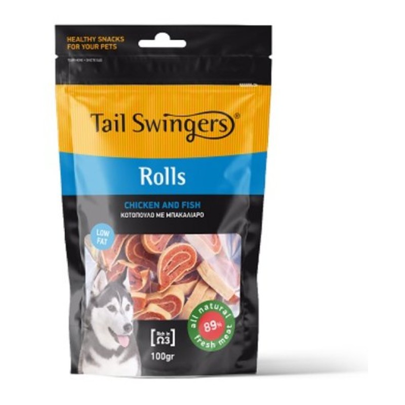 Tail Swingers Rolls Ρολάκια με Κοτόπουλο & Ψάρι 100gr